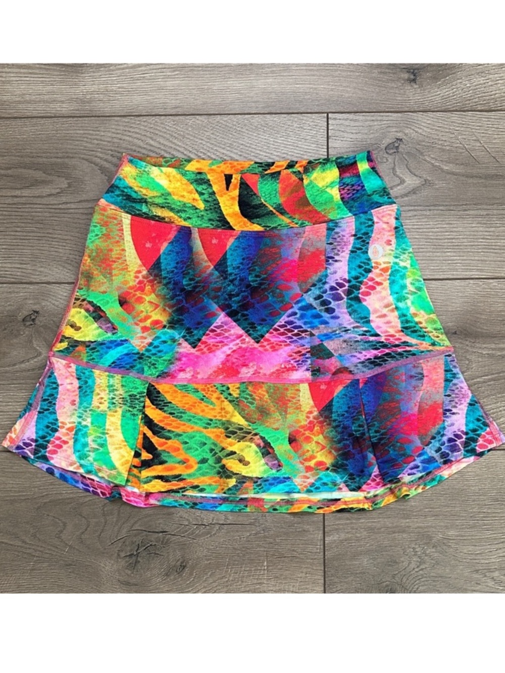 Dona Jo 15" Multicolor High Rise Tennis Golf Skirt Skort Size‎ Small